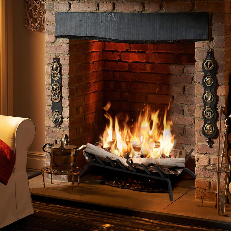 Load image into Gallery viewer, Goplus 31 Inch Fireplace Log Grate, Heavy Duty Steel Fireplace Log Holder with 3/4 Wide Solid Bars for Outdoor Kindling Tools Pit - GoplusUS