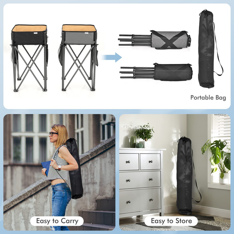 Load image into Gallery viewer, Goplus 2 PCS Folding Camping Tables, Portable Picnic Tables with Large Capacity Storage Sink - GoplusUS