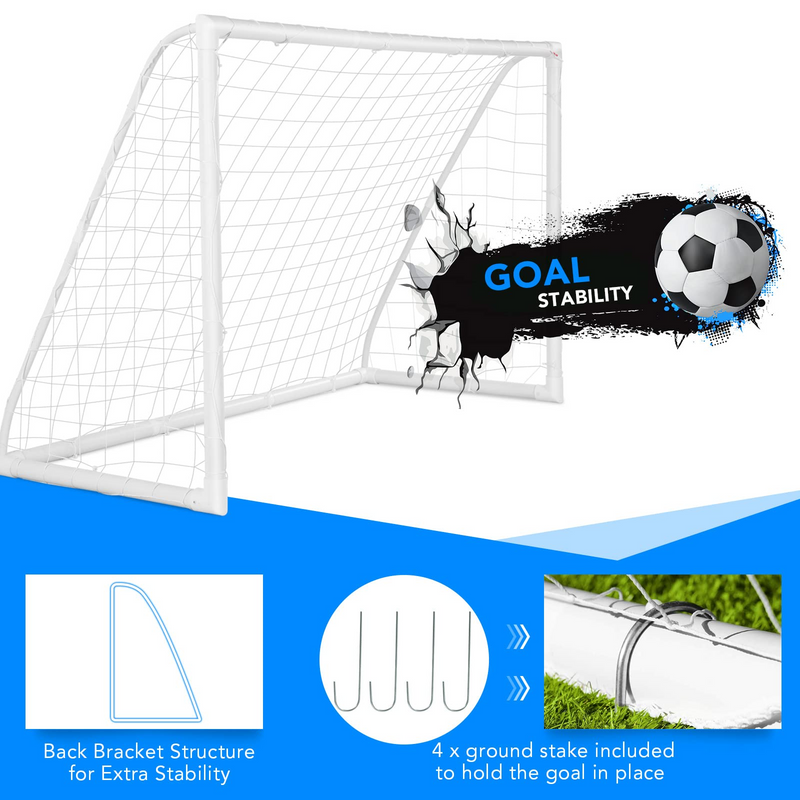 Load image into Gallery viewer, Goplus Soccer Goal, 6 FT x 4 FT Soccer Net with Strong PVC Frame - GoplusUS