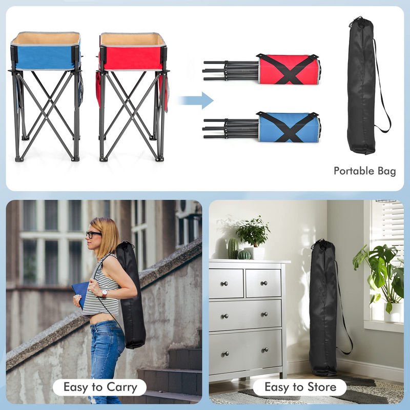 Load image into Gallery viewer, Goplus 2 PCS Folding Camping Tables, Portable Picnic Tables with Large Capacity Storage Sink - GoplusUS