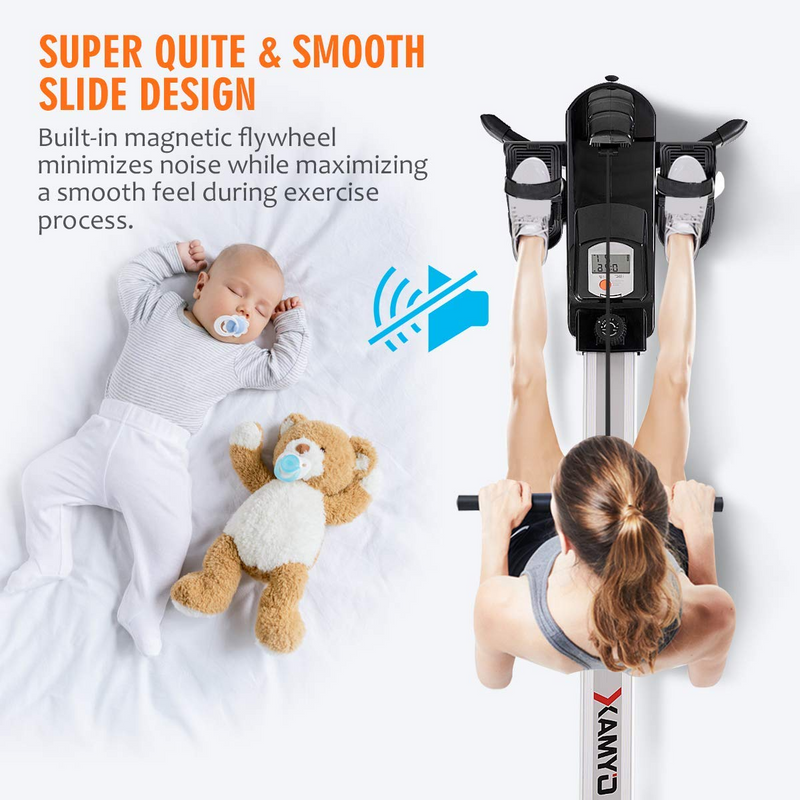 Load image into Gallery viewer, Goplus Folding Rowing Machine,Magnetic Rower with Adjustable Resistance and LCD Display - GoplusUS