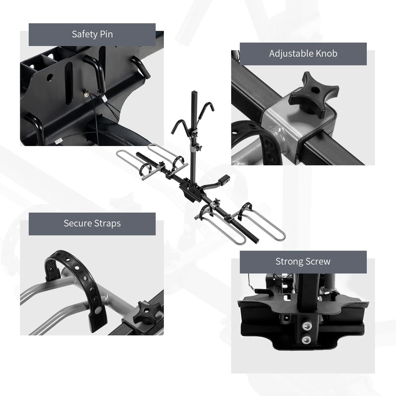 Load image into Gallery viewer, Goplus Hitch Mount Bike Rack, Folding 2-Bike Platform Style Carrier for MTB - GoplusUS