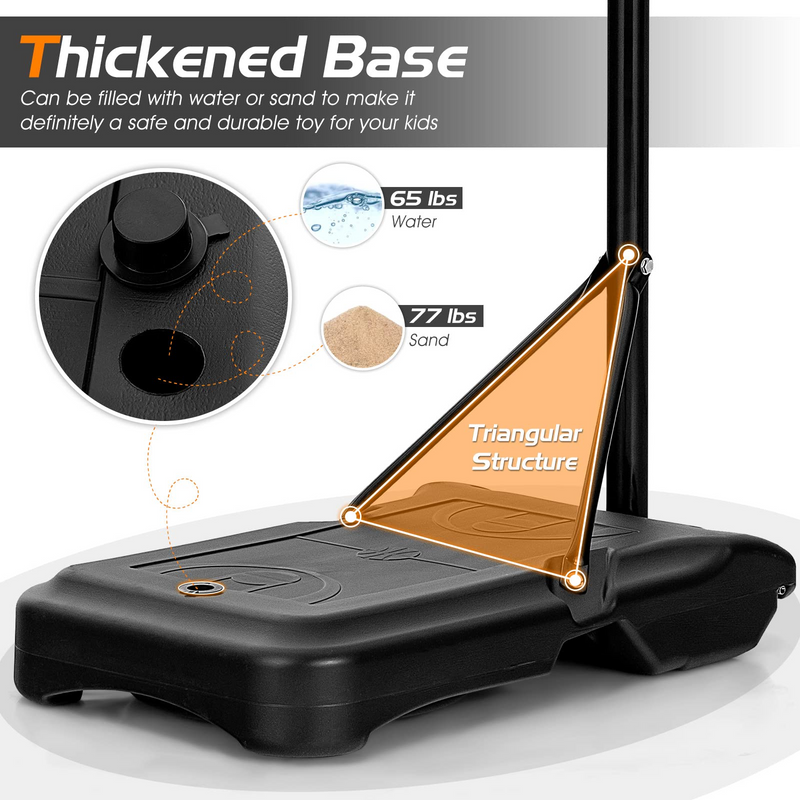 Load image into Gallery viewer, Goplus Portable Basketball Hoop Outdoor, 6.3FT-8.1FT - GoplusUS