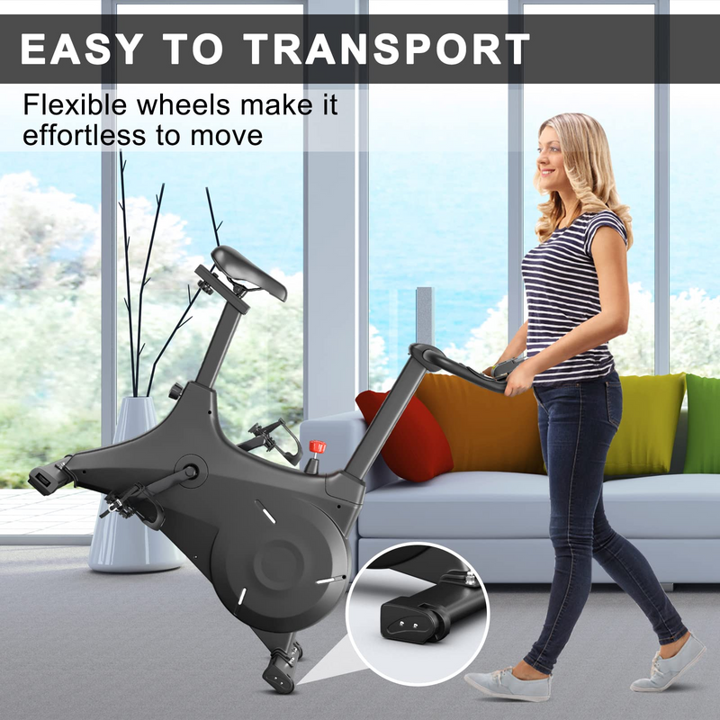 Load image into Gallery viewer, Goplus Exercise Bike, Magnetic Resistance Stationary Bike with Bulit-in Safe Flywheel, Comfortable Seat Cushion - GoplusUS