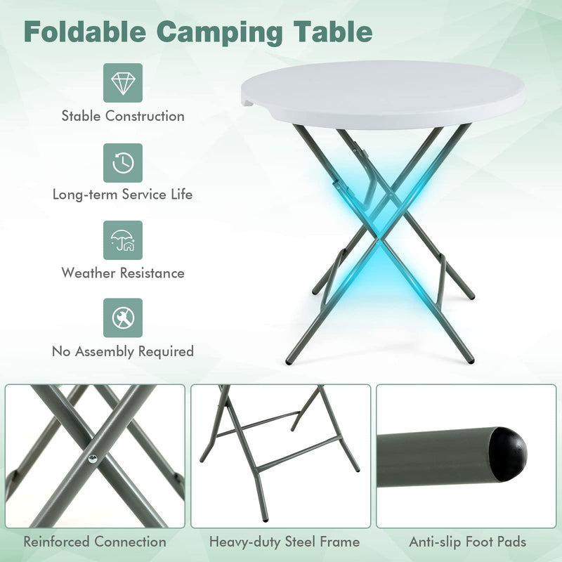 Load image into Gallery viewer, Goplus 32'' Round Folding Table, Foldable Plastic Card Table - GoplusUS