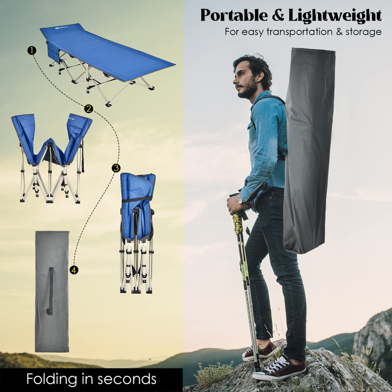 Load image into Gallery viewer, Folding Camping Cot, 882LBS (Max Load) 28.5'' Extra Wide - GoplusUS