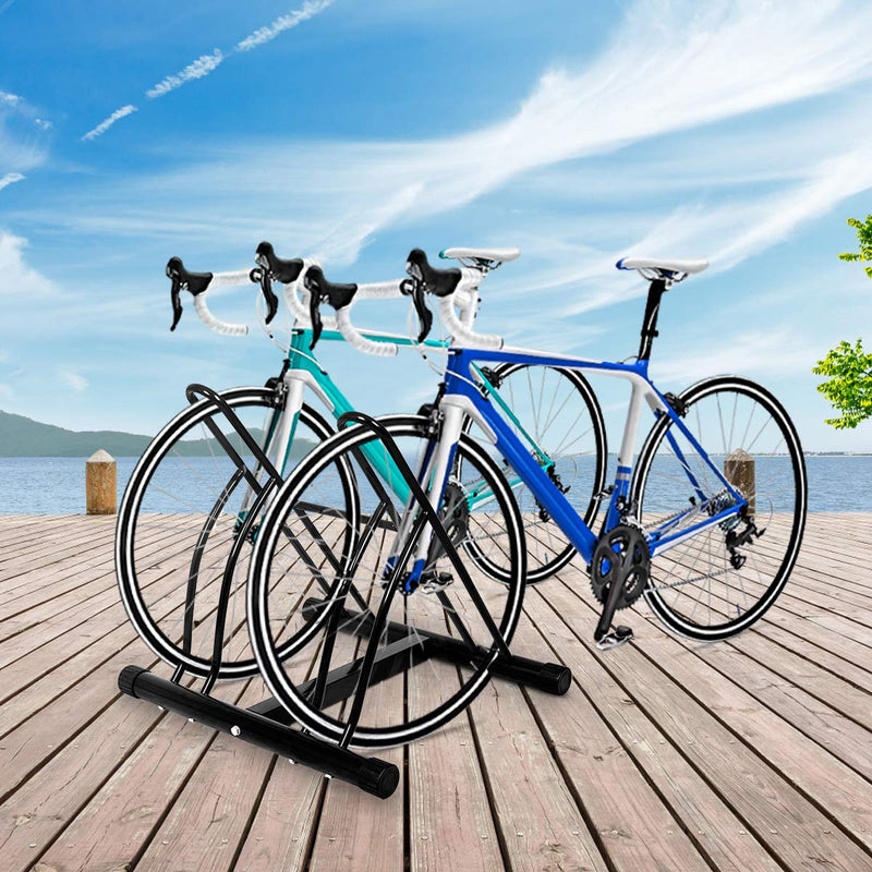 Load image into Gallery viewer, Two Bicycle Bike Stand Rack Cycling Rack Floor Storage Organizer
