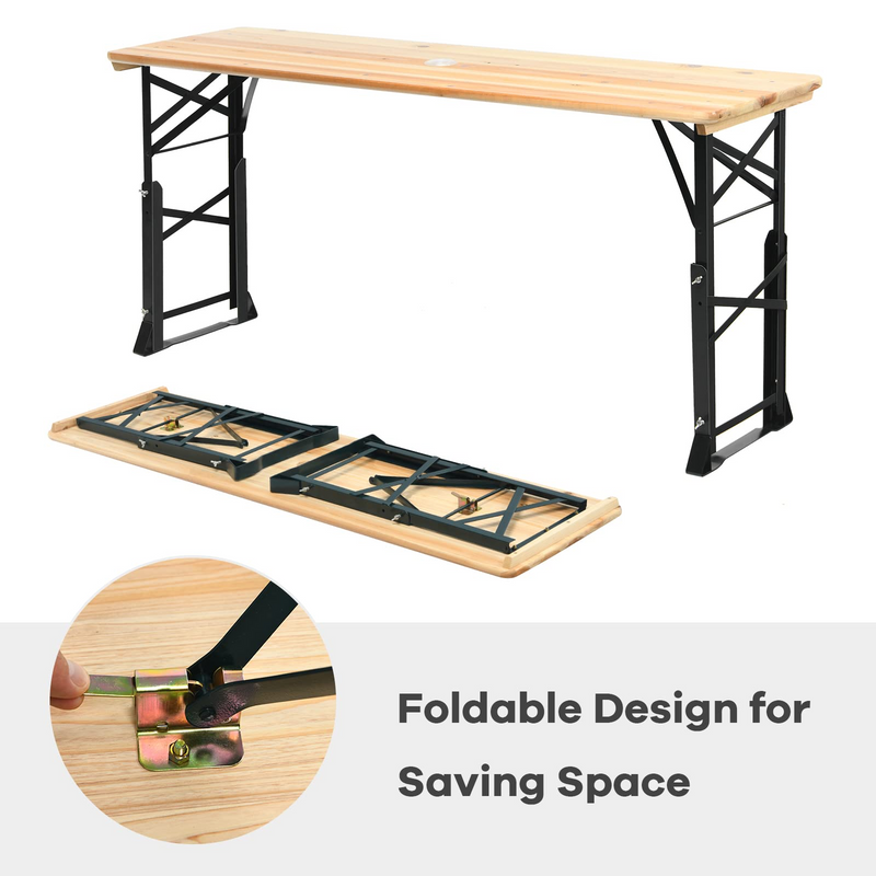 Load image into Gallery viewer, Goplus Folding Picnic Beer Table, Outdoor Camping Table - GoplusUS