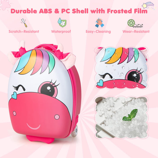 Goplus Kids Luggage, 16闂傚倸鍊搁崐鎼佸磹閻戣姤鍤勯柛顐f礀绾惧鏌曟繛鐐珔缁炬儳娼¢弻锛勪沪鐠囨彃濮堕梺杞扮閸婂綊濡甸崟顔剧杸闁规崘娉涢。娲⒑缂佹ɑ灏伴柛銊ユ健瀵顓奸崱妯侯潯闂佺粯顨呴悧婊兾熼崒娑氱瘈?Carry on Cuitcase with LED Wheels, Waterproof Hard Shell, Lightweight Rolling Luggage for Travel - GoplusUS