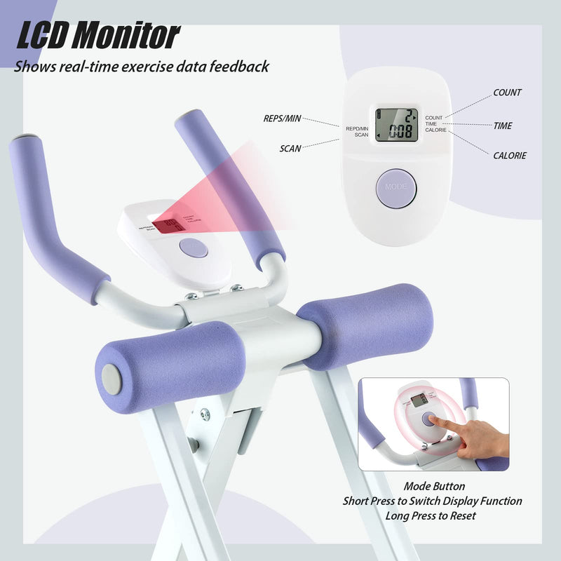 Load image into Gallery viewer, Goplus Foldable Core Abdominal Trainer, AB Workout Machine Exercise Equipment