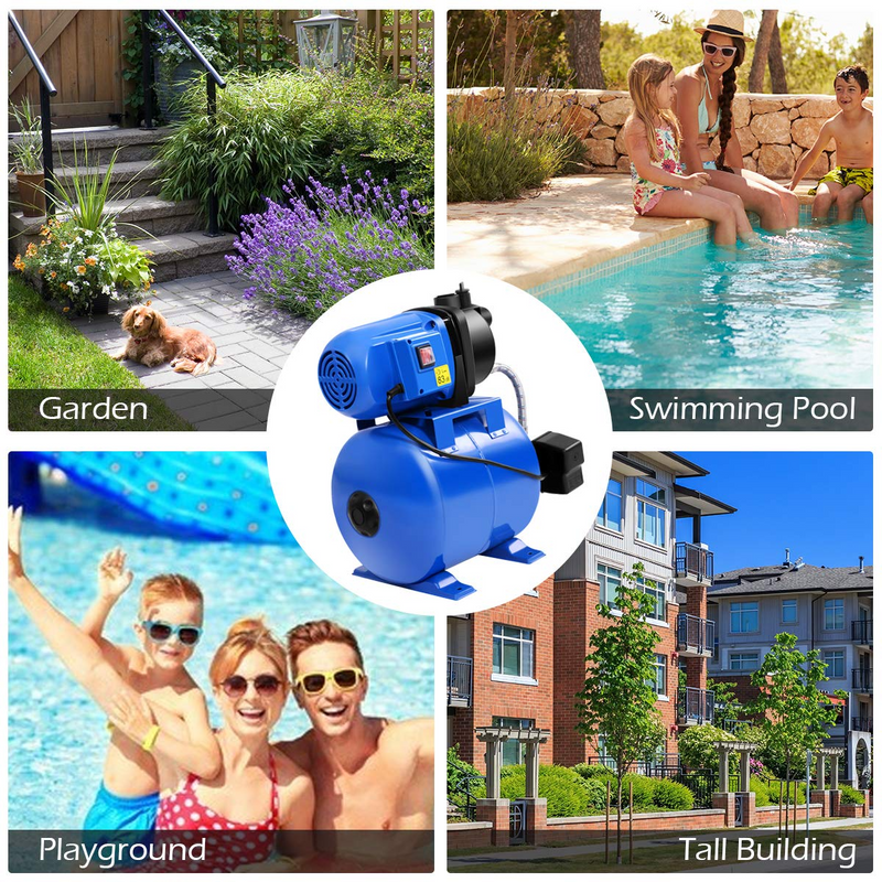Load image into Gallery viewer, Goplus 1.6HP Shallow Well Pump & Tank Garden Water Pump Jet Pressurized Home Irrigation 1000GPH - GoplusUS