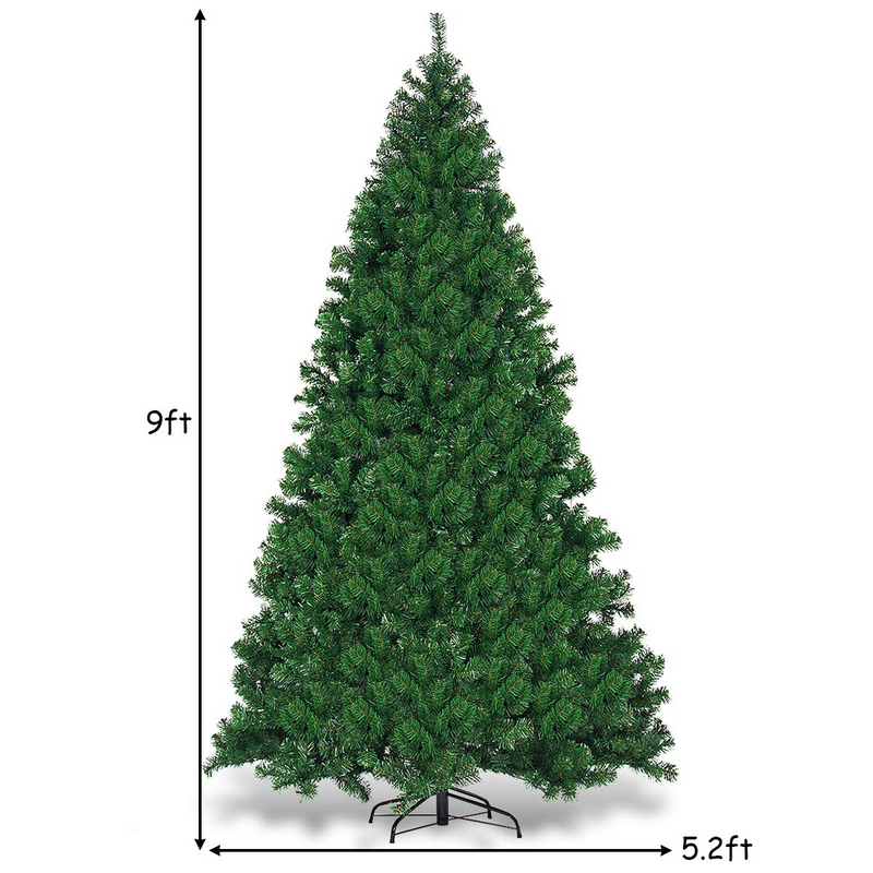 Load image into Gallery viewer, Goplus 9ft Artificial Pre-lit Christmas Tree Premium Spruce Hinged Tree with 700 LED Lights and Solid Metal Stand - GoplusUS