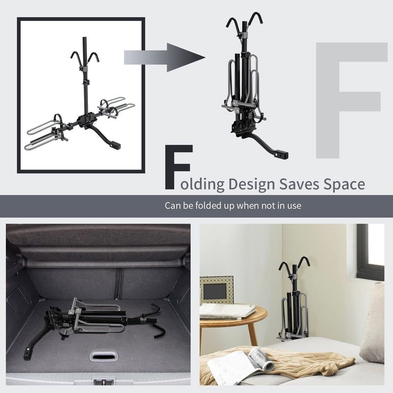 Load image into Gallery viewer, Goplus Hitch Mount Bike Rack, Folding 2-Bike Platform Style Carrier for MTB - GoplusUS