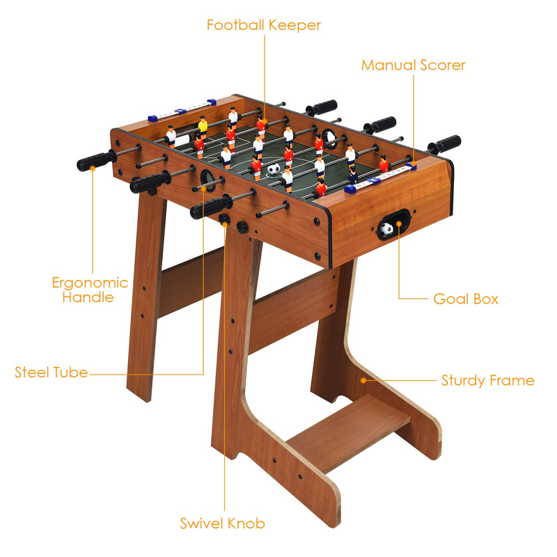 Load image into Gallery viewer, Goplus Foldable Foosball Table, 27'' Soccer Table Game w/ 2 Mini Footballs - GoplusUS