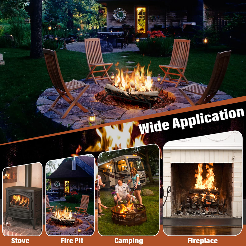 Load image into Gallery viewer, Goplus 31 Inch Fireplace Log Grate, Heavy Duty Steel Fireplace Log Holder with 3/4 Wide Solid Bars for Outdoor Kindling Tools Pit - GoplusUS
