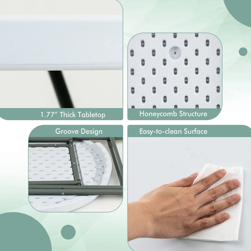 Load image into Gallery viewer, Goplus 32'' Round Folding Table, Foldable Plastic Card Table - GoplusUS