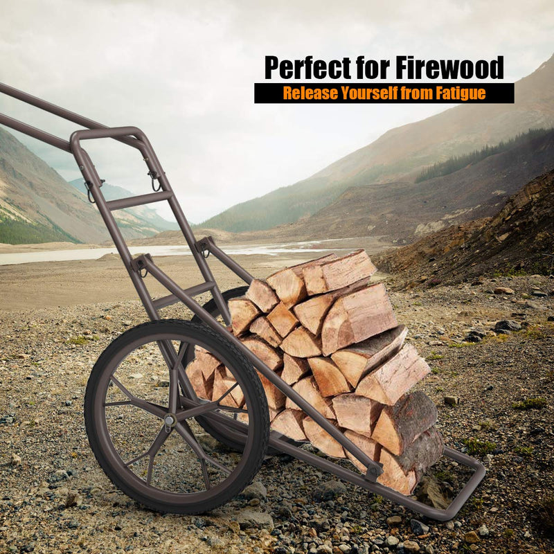 Load image into Gallery viewer, Folding Deer Game Cart Larger Capacity 500lbs Hauler Utility Gear Dolly Cart Hunting Accessories - GoplusUS