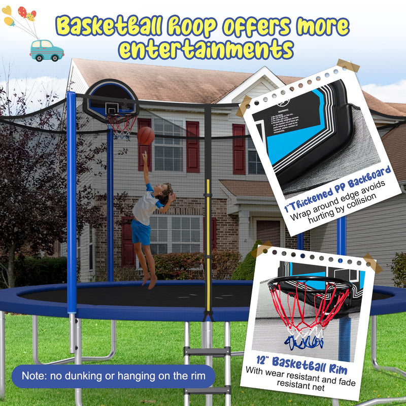 Load image into Gallery viewer, Goplus Outdoor Trampoline, 12FT/ 14FT/ 15FT/ 16FT ASTM Approved Trampoline