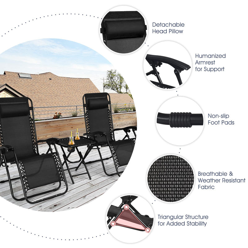 Load image into Gallery viewer, Goplus Zero Gravity Chair Set