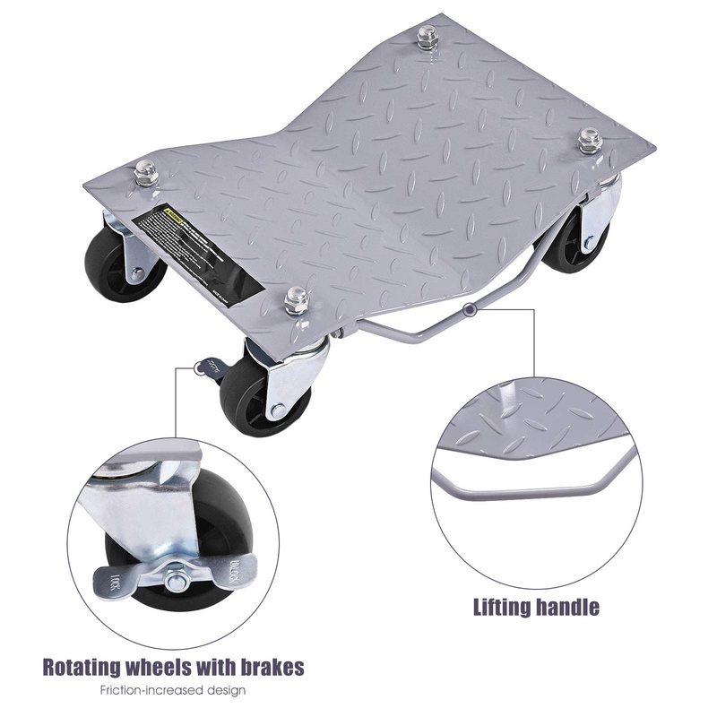 Load image into Gallery viewer, 4 PCS 4 X 3" Set Wheel Dollies Dolly Tire Skates Vehicle Car Auto Repair Moving Diamond - GoplusUS