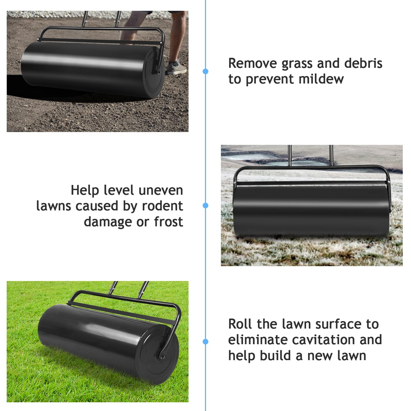 Load image into Gallery viewer, Lawn Roller Tow Behind Water Filled Push for Garden, Green - GoplusUS