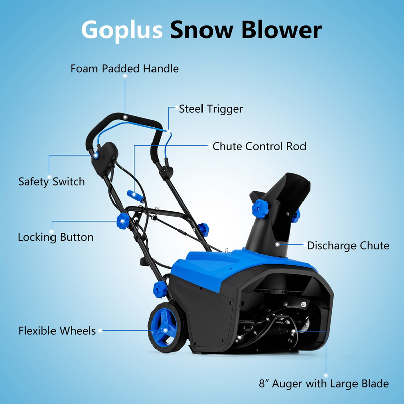 Load image into Gallery viewer, Goplus Snow Blower, 120V 15A Electric Snow Thrower with 180 Rotatable Chute & Folding Handle for Yard Driveway - GoplusUS