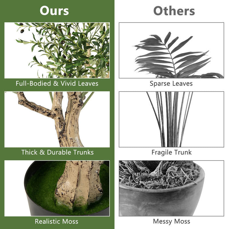 Load image into Gallery viewer, Goplus 6ft Artificial Olive Tree, Tall Fake Potted Olive Silk Tree with Planter