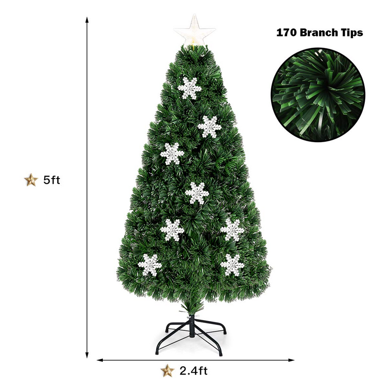Load image into Gallery viewer, Goplus Pre-Lit Fiber Optic Artificial Christmas Tree - GoplusUS