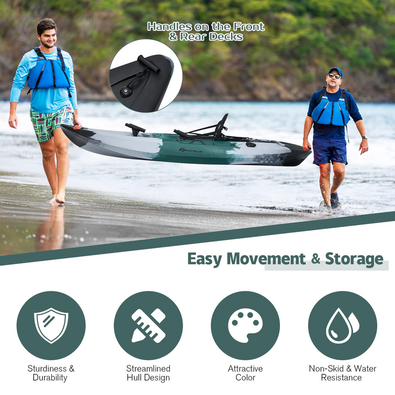 Load image into Gallery viewer, Goplus Sit-on-Top Fishing Kayaks for Adults, 9.7 FT One Person Recreational Touring Kayak - GoplusUS