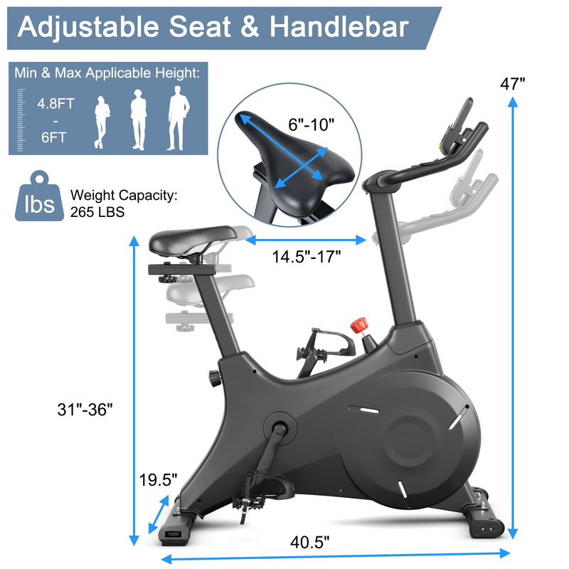 Load image into Gallery viewer, Goplus Exercise Bike, Magnetic Resistance Stationary Bike with Bulit-in Safe Flywheel, Comfortable Seat Cushion - GoplusUS