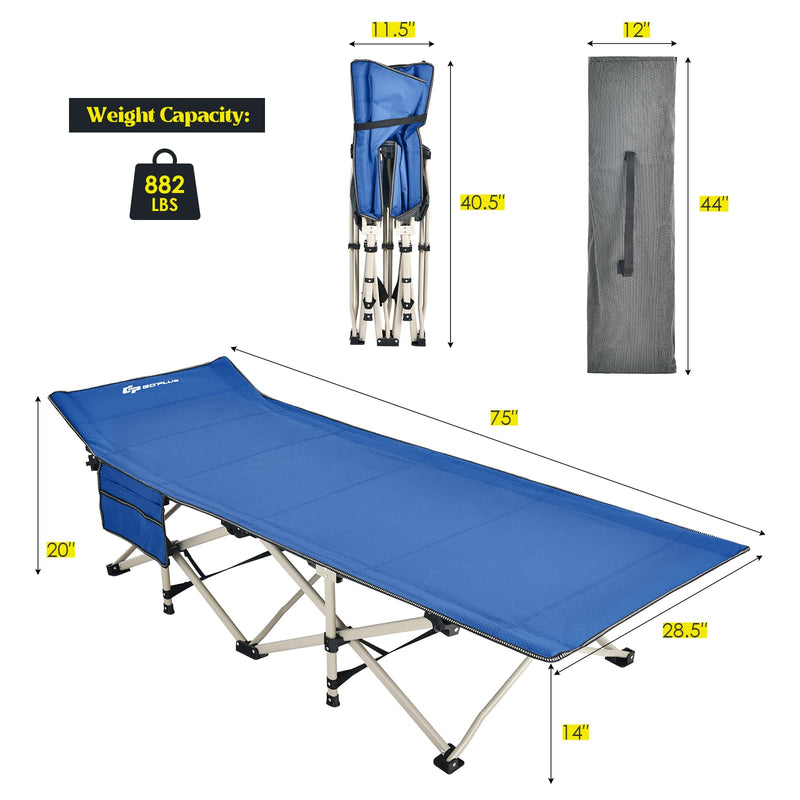 Load image into Gallery viewer, Folding Camping Cot, 882LBS (Max Load) 28.5'' Extra Wide - GoplusUS