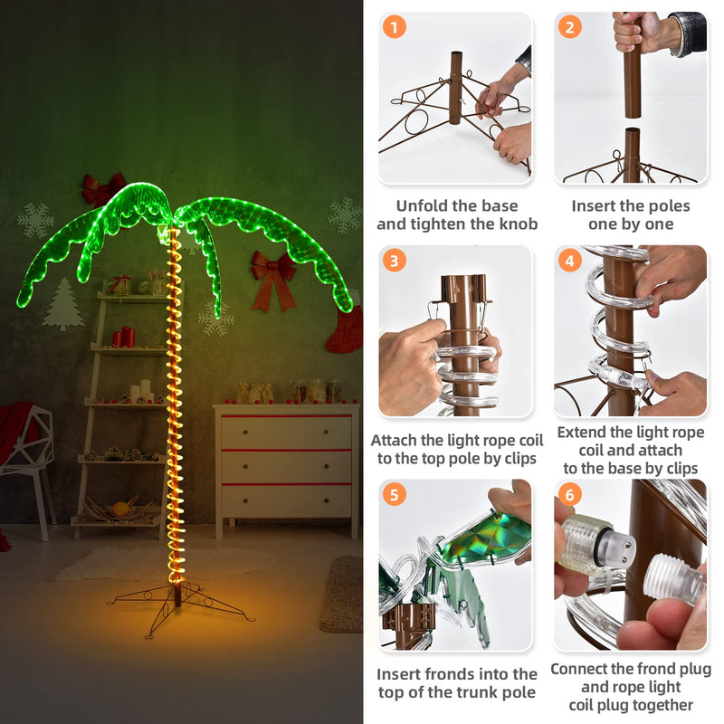 Load image into Gallery viewer, Lighted Palm Trees for Outside Patio - GoplusUS