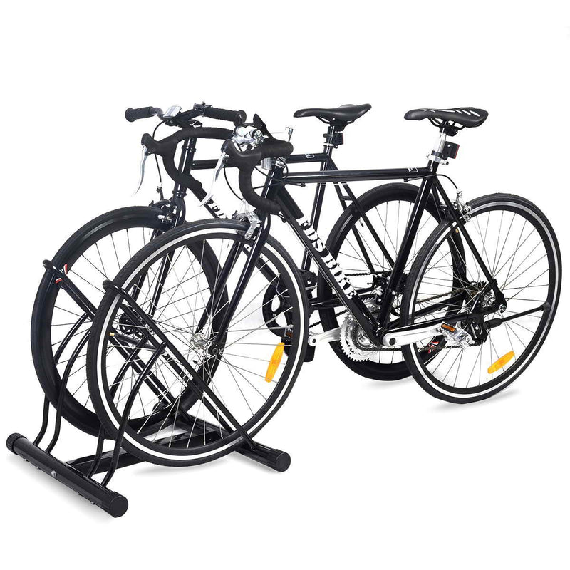 Load image into Gallery viewer, Two Bicycle Bike Stand Rack Cycling Rack Floor Storage Organizer