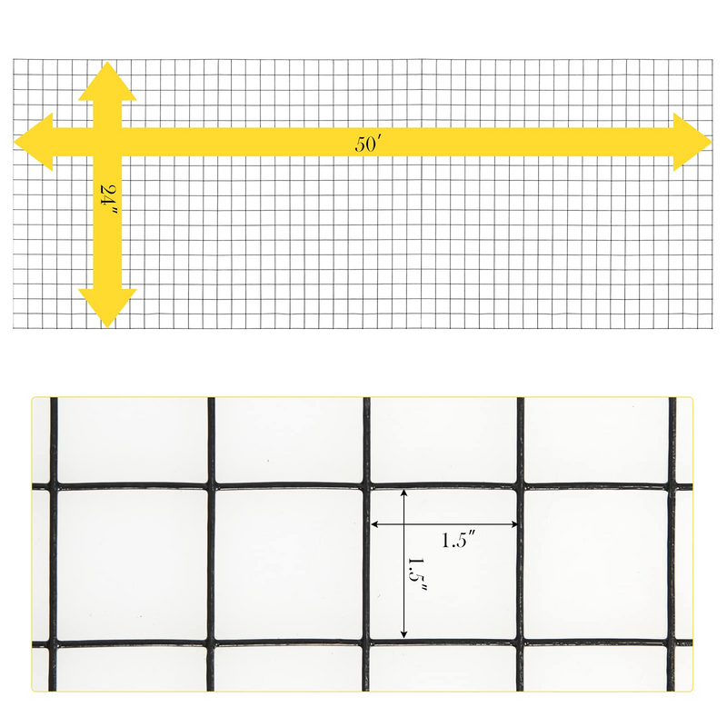 Load image into Gallery viewer, Goplus Hardware Cloth, 24 inch x 50 ft Black Vinyl Coated Welded Wire Mesh, Chicken Coop Wire Fence - GoplusUS