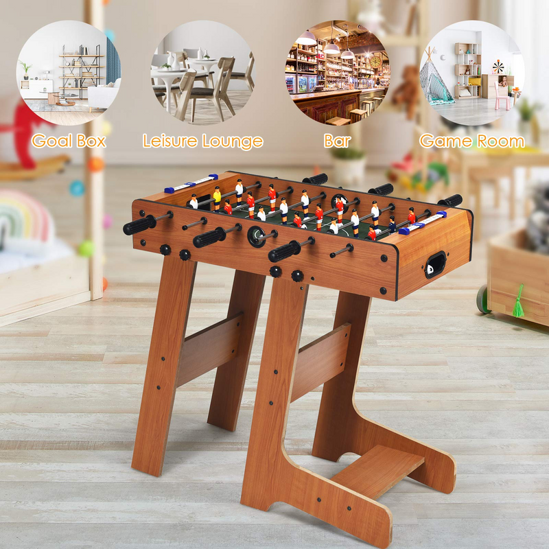 Load image into Gallery viewer, Goplus Foldable Foosball Table, 27'' Soccer Table Game w/ 2 Mini Footballs - GoplusUS