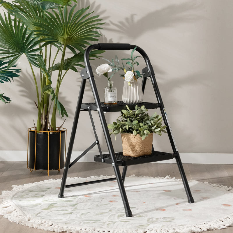 Load image into Gallery viewer, Goplus 2 Step Ladder, Folding Step Stool with Extra Wide and Anti-Slip Pedals