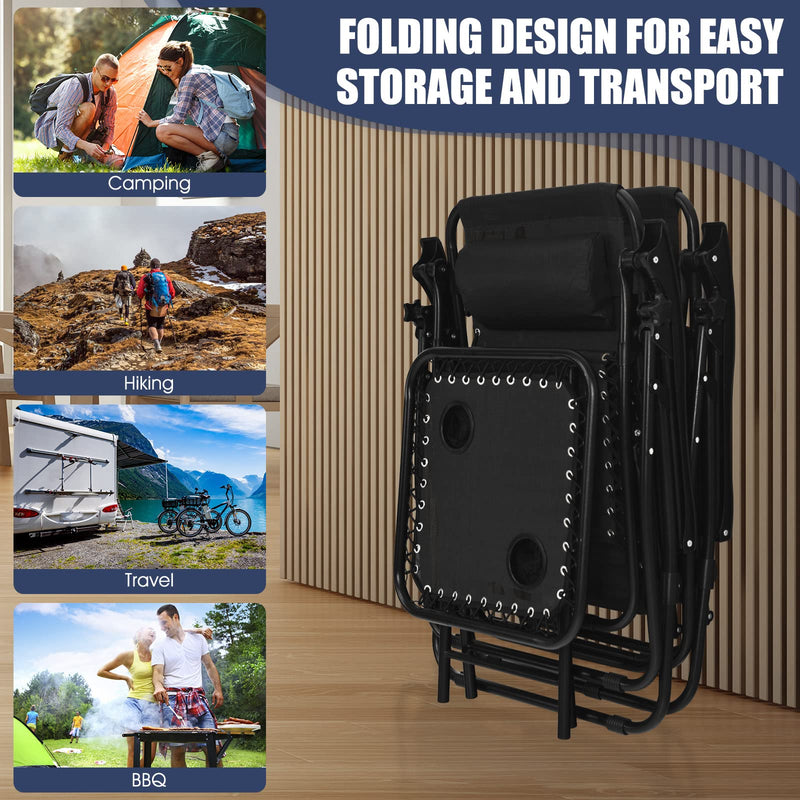 Load image into Gallery viewer, Goplus Zero Gravity Chair Set