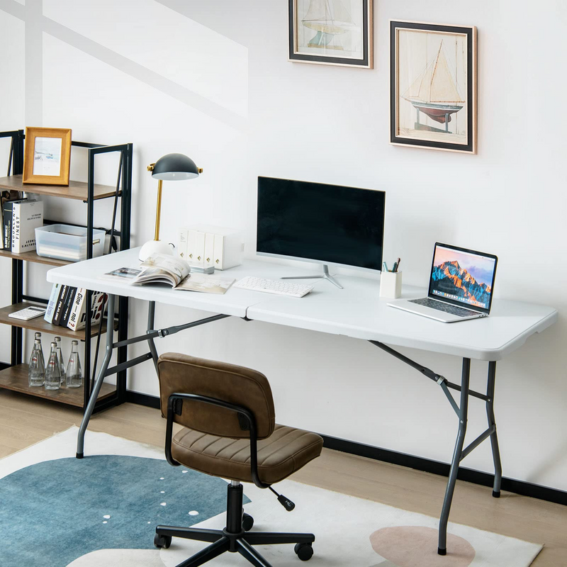 Load image into Gallery viewer, Goplus Folding Tables, 6ft Foldable Plastic Card Table, Portable Heavy Duty Fold Up Table w/Handle - GoplusUS