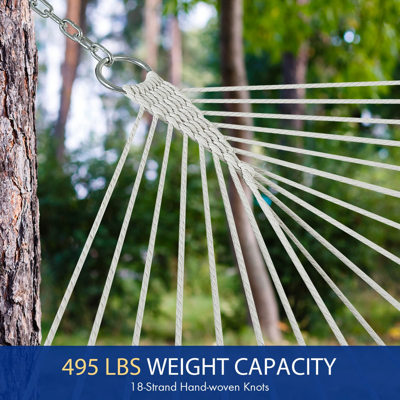 Load image into Gallery viewer, Goplus 10.5 FT Hammock, Quilted 2 Person Hammock w/Detachable Pillow, 495LBS Capacity - GoplusUS