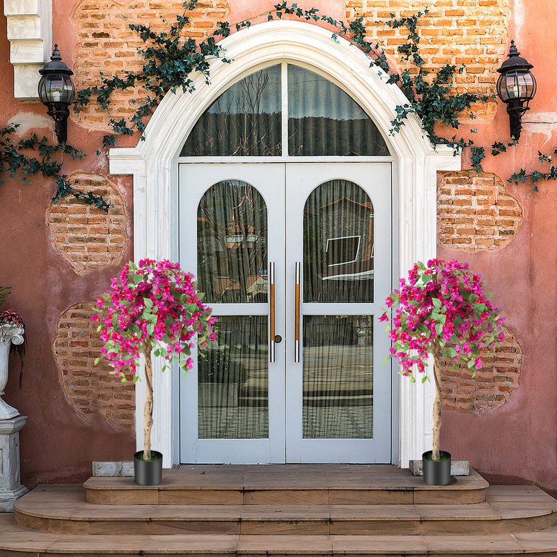 Load image into Gallery viewer, Goplus 4.5FT Bougainvillea Artificial Tree, Fake Potted Plant w/ 312 Flowers - GoplusUS