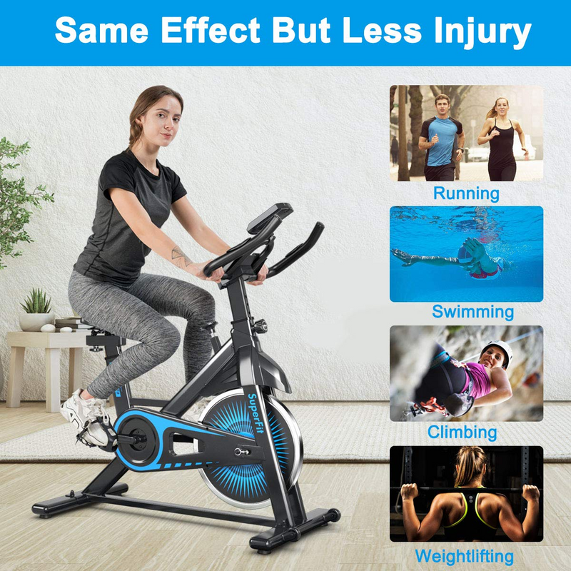 Load image into Gallery viewer, Goplus Indoor Cycling Bike, Silent Belt Drive Exercise Bike with Steel Flywheel, Phone Holder - GoplusUS