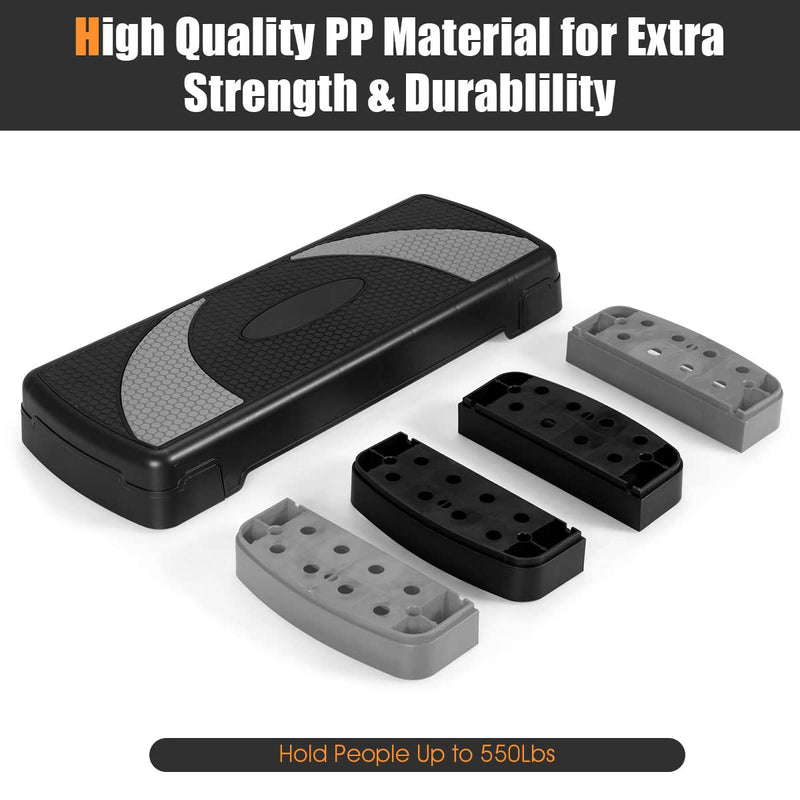 Load image into Gallery viewer, Goplus 31" Aerobic Exercise Stepper Deck, Adjustable Fitness Workout Step Platform Trainer with Risers - GoplusUS