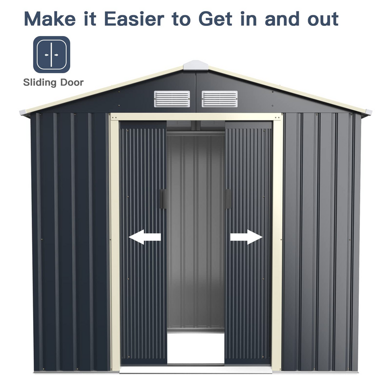 Load image into Gallery viewer, Goplus Storage Shed, Metal 11' X 10' Outdoor Building Organizer - GoplusUS