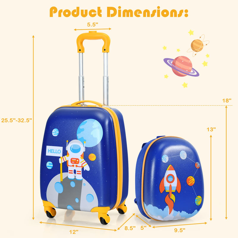 Load image into Gallery viewer, 2PC Kids Luggage, 12" & 16" Kids Carry On Luggage Set - GoplusUS