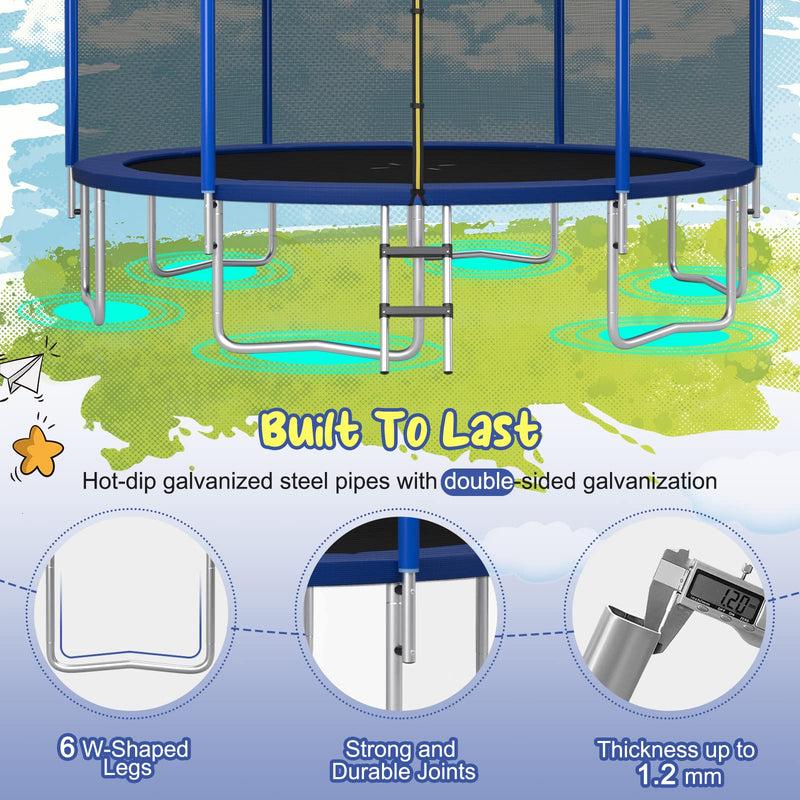 Load image into Gallery viewer, Goplus Outdoor Trampoline, 12FT/ 14FT/ 15FT/ 16FT ASTM Approved Trampoline