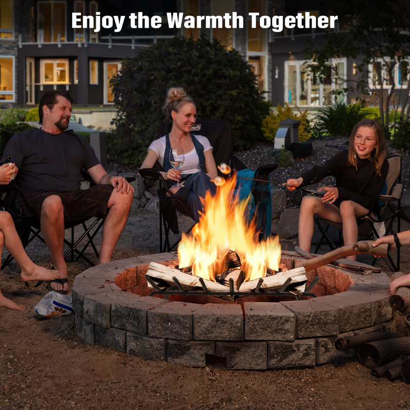 Load image into Gallery viewer, Goplus 31 Inch Fireplace Log Grate, Heavy Duty Steel Fireplace Log Holder with 3/4 Wide Solid Bars for Outdoor Kindling Tools Pit - GoplusUS