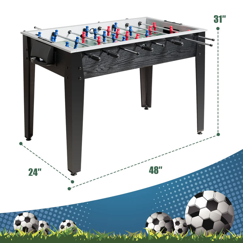 Load image into Gallery viewer, Goplus 48'' Foosball Table, Wooden Soccer Games Table w/ 2 Footballs, 2 Cup Holders - GoplusUS
