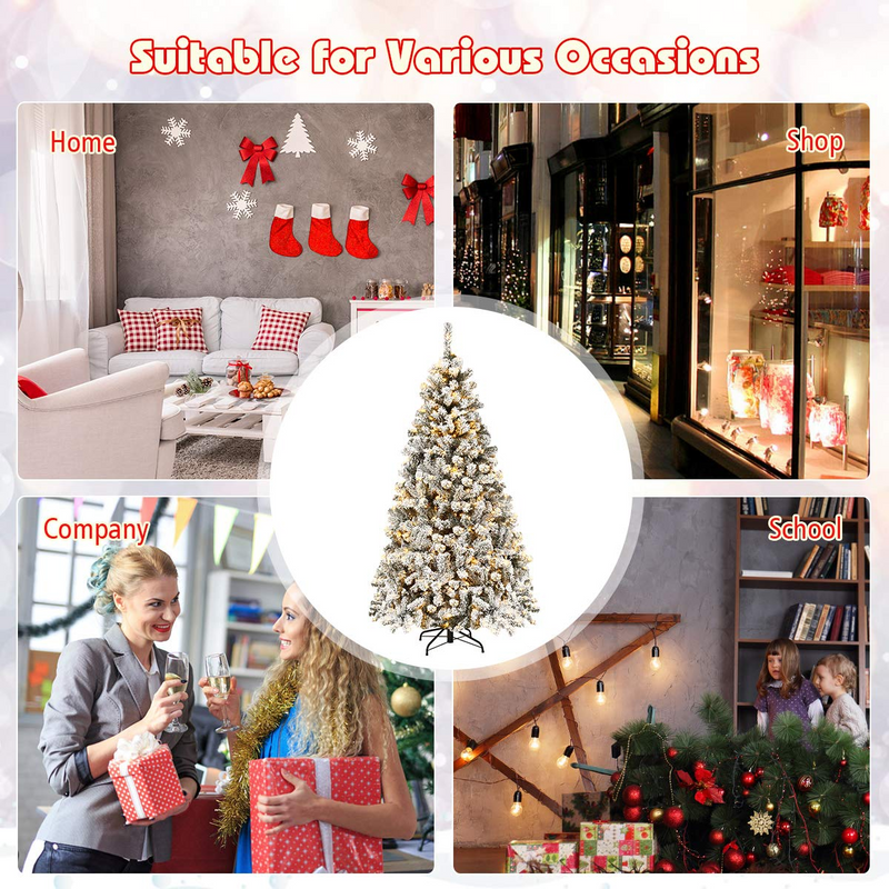 Load image into Gallery viewer, Goplus 6ft Pre-Lit Artificial Christmas Tree - GoplusUS