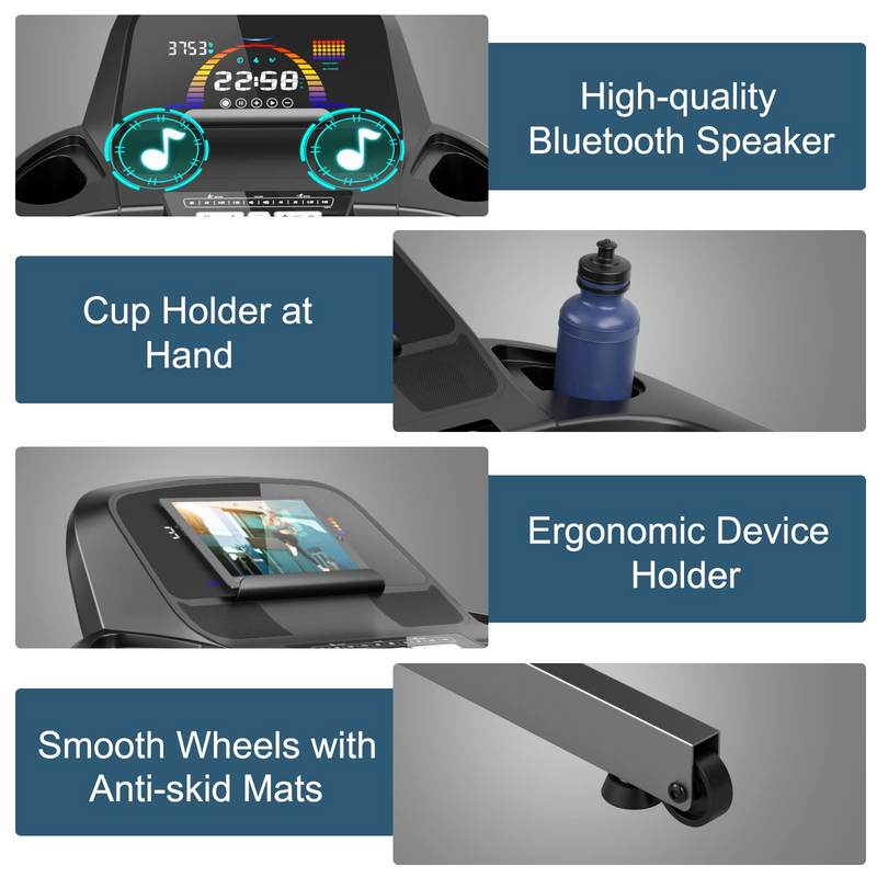 Load image into Gallery viewer, Goplus 4.75HP Folding Treadmill for Home Gym, Commercial Heavy Duty Superfit Treadmill with 15% Auto Incline - GoplusUS