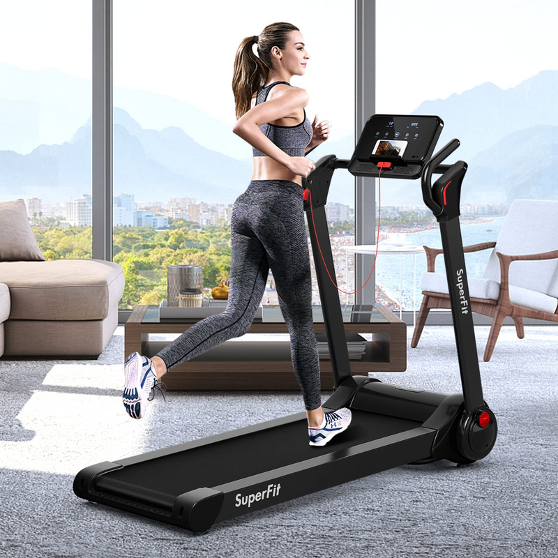 Load image into Gallery viewer, Goplus 2.25HP Folding Treadmill, Electric Superfit Treadmill W/LED Display - GoplusUS